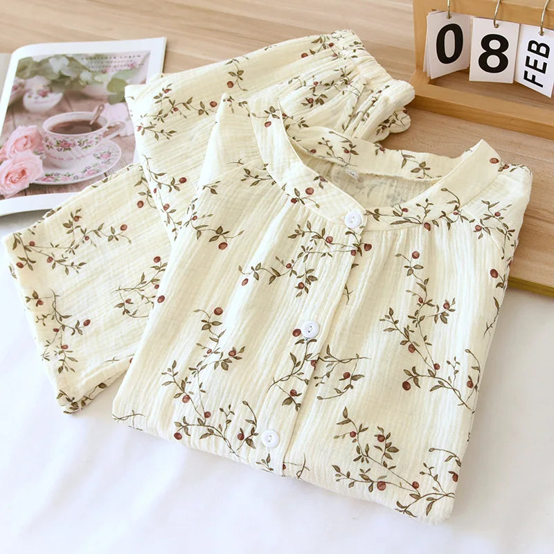 Countryside Pure Cotton Long Sleeve Pants Pajama Set