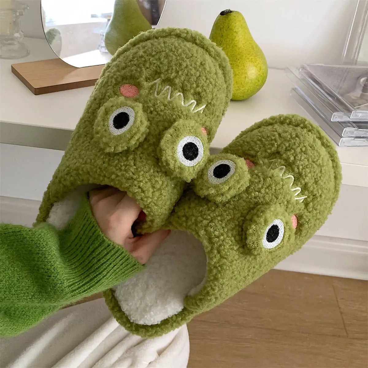 Fuzzy Fun Cotton Slippers