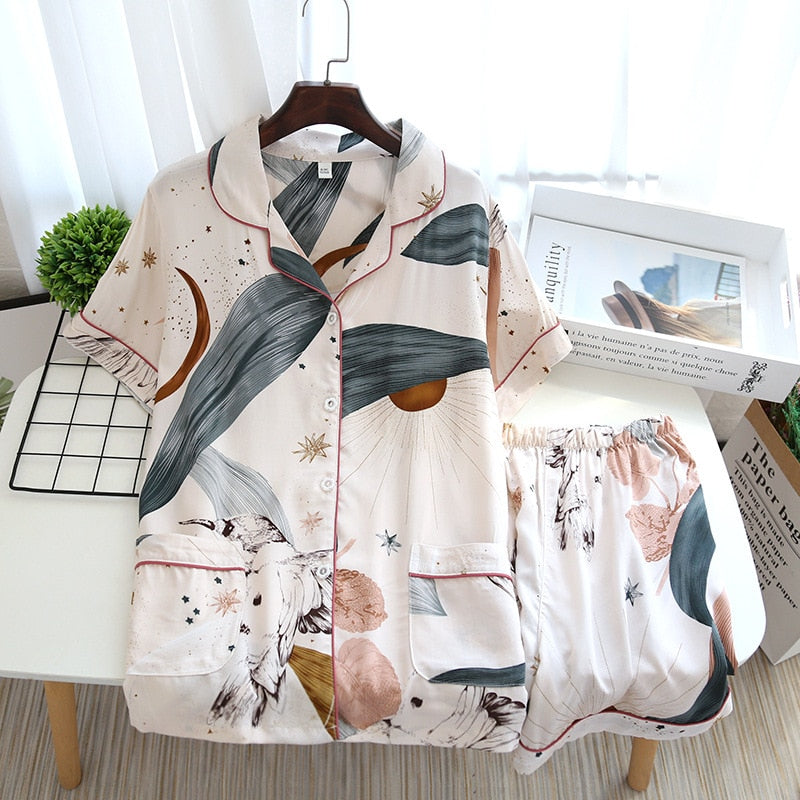 Cozy Viscose Pajama Set - Shorts