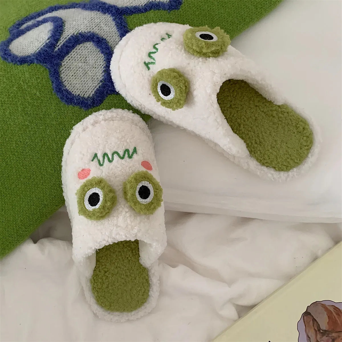 Fuzzy Fun Cotton Slippers