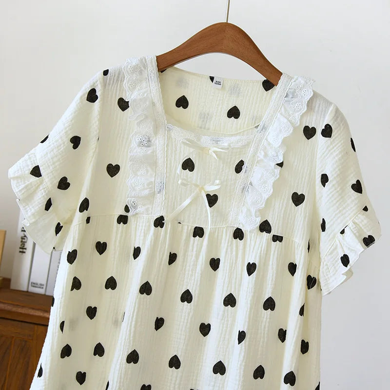 Cute Cotton Princess Style Nightgown