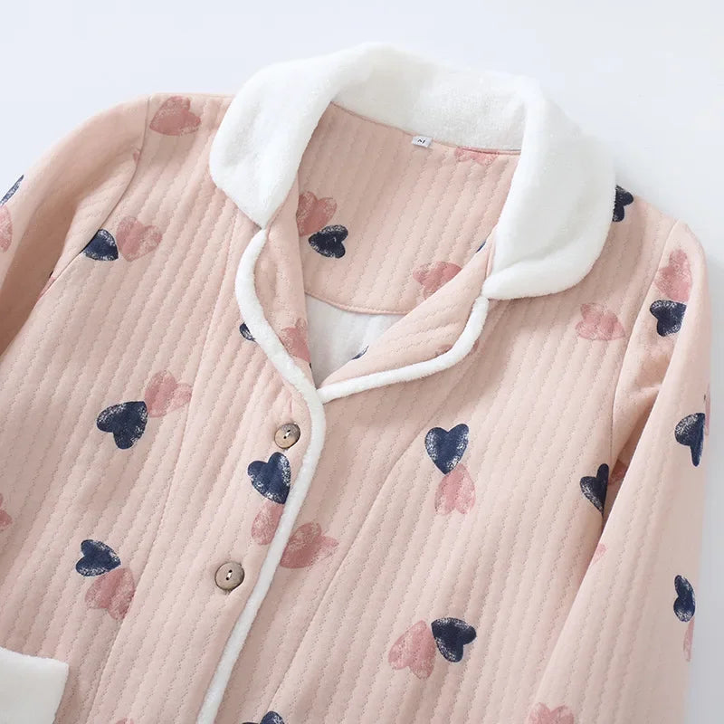 Thick Cotton Layered Nightgown