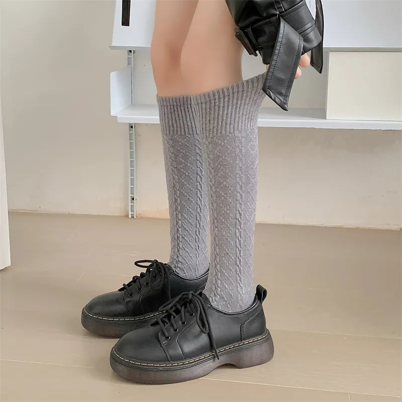 Chic Retro Knee-High Socks