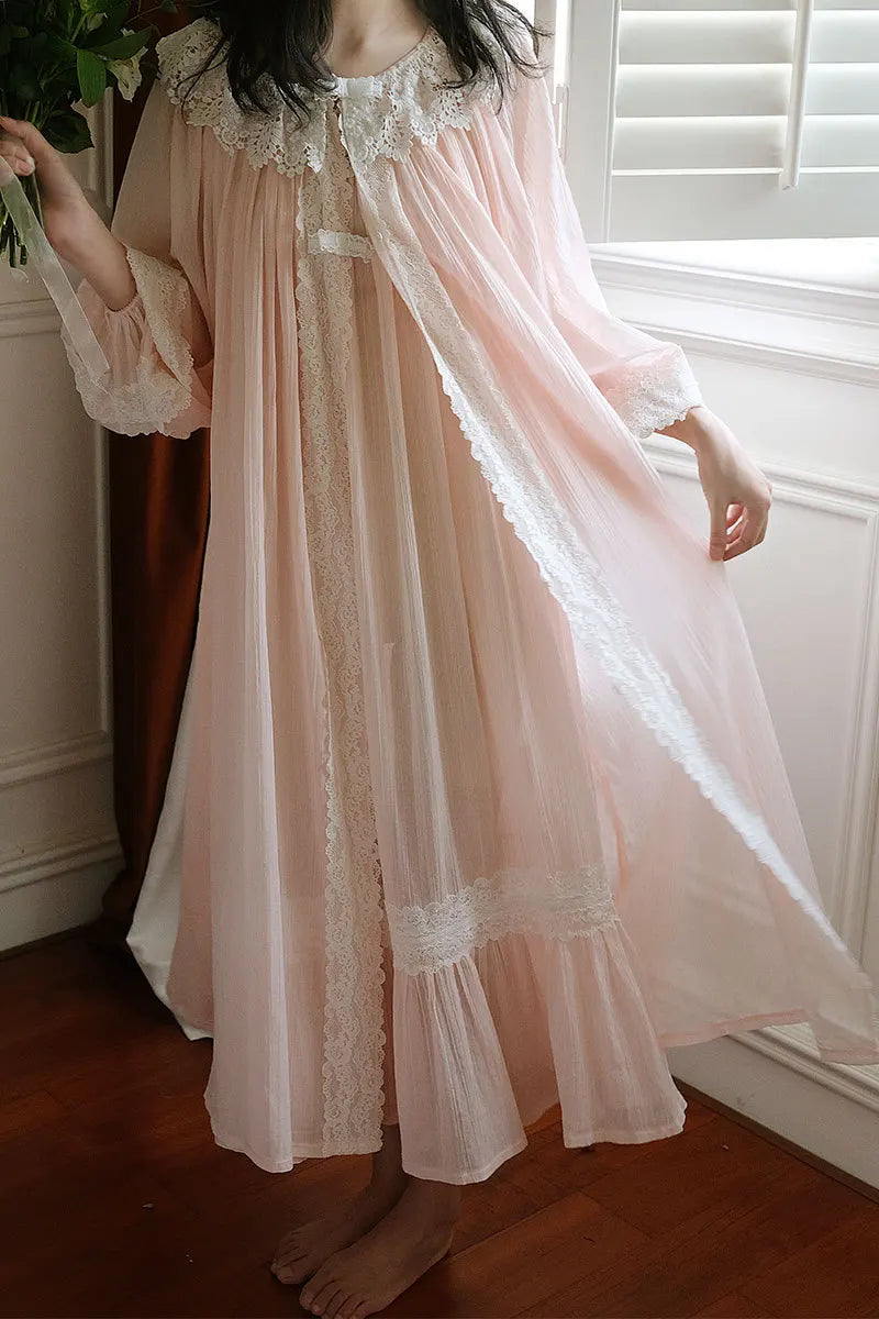 Luxe Vintage Princess Cotton Nightgown