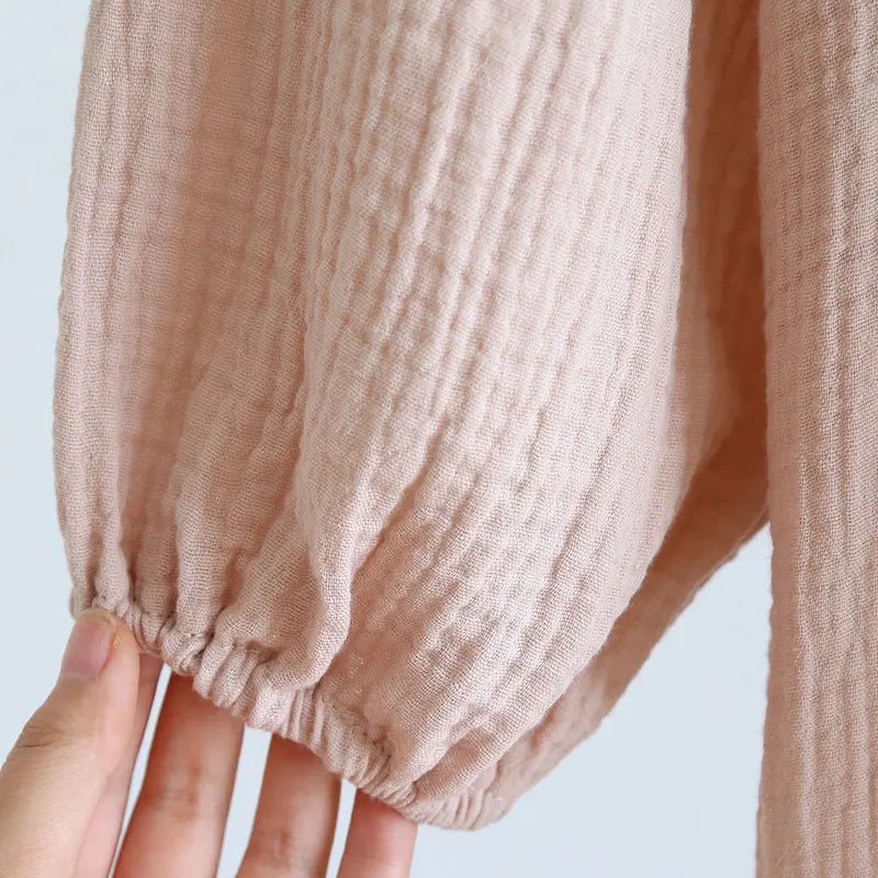 Palace-Style Ruffled Cotton Nightgown