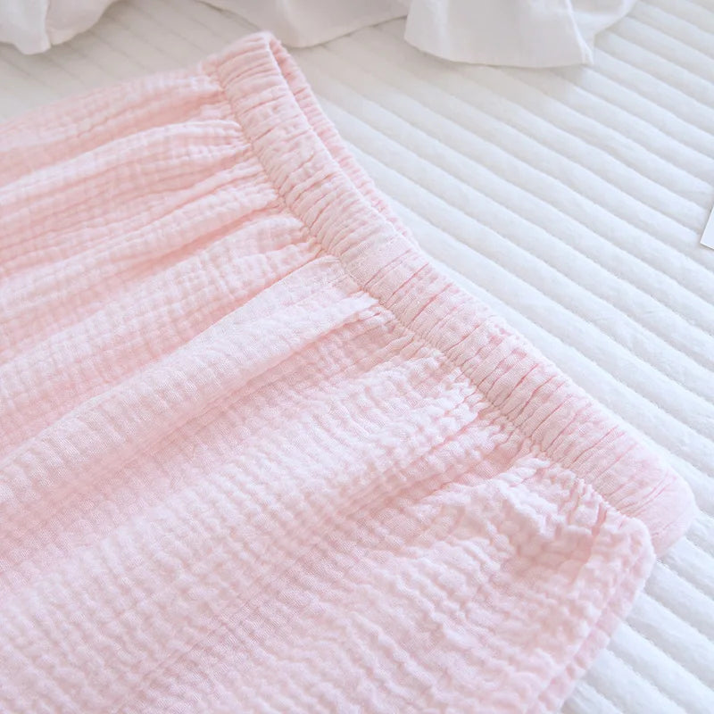 Pastel Cotton Long Sleeve Pants Pajama Set