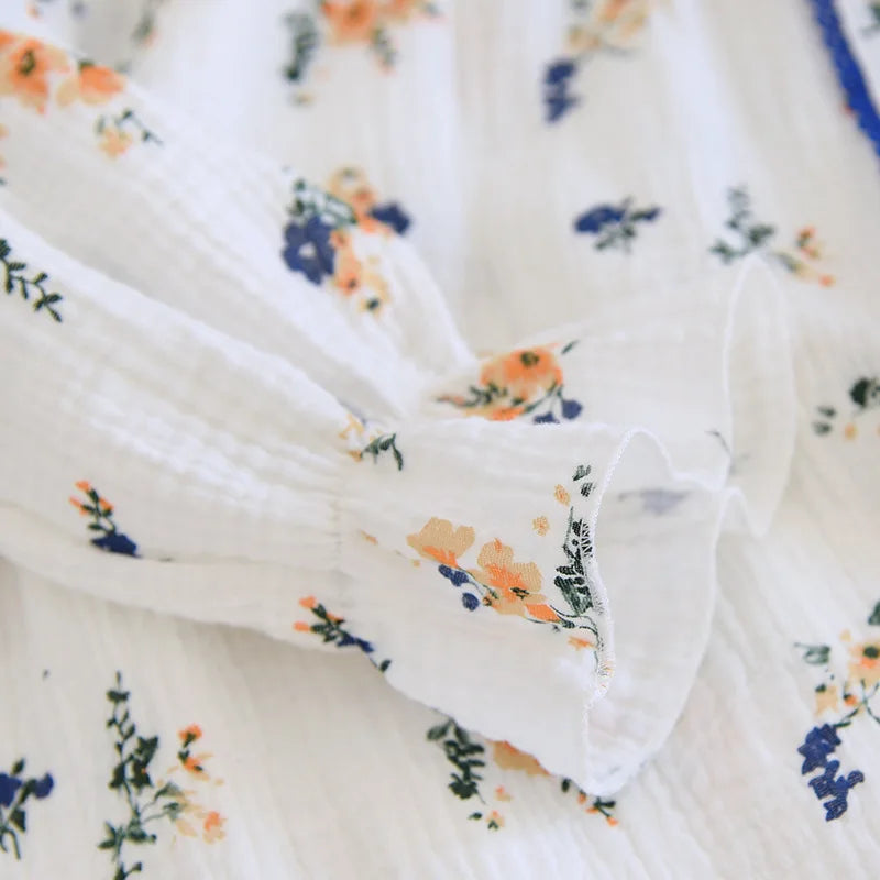 Japanese Floral Cotton Nightgown