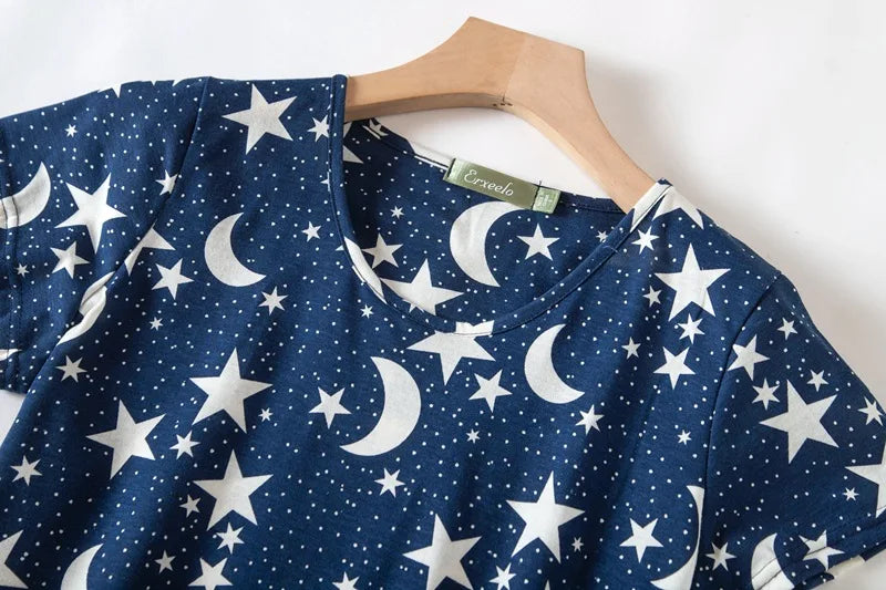 Starry Dream Cotton Nightgown