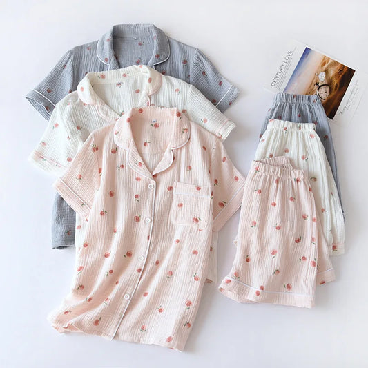Cute Peachy Short Pajama Set