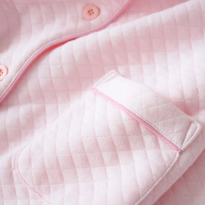 Thick Cotton Long Sleeve Pants Button-Up Pajama Set