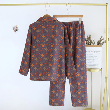 Cozy Pure Cotton Long-Sleeve Pants Pajama Set