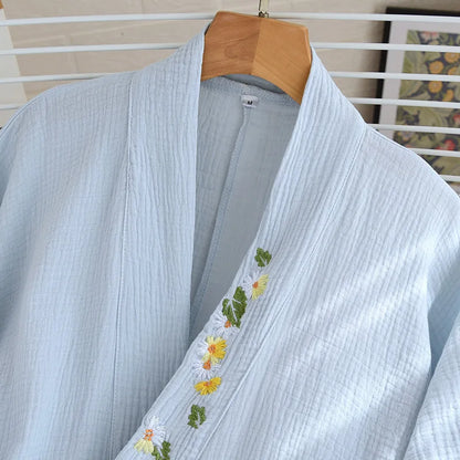 Japanese Kimono-inspired Pure Cotton Short Sleeve Shorts Pajama Set