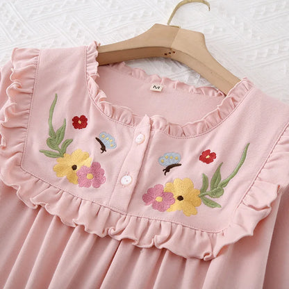 Embroidered Cotton Nightgown