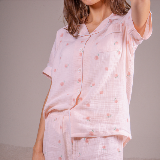 Cute Peachy Short Pajama Set